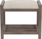 Hillsdale Furniture Amelia Vanity Stool, Antique Gray - Image 8