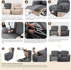 Gennia Waterproof Recliner Loveseat Cover - Image 7