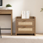 SICOTAS Rattan Nightstand End Table - Image 8