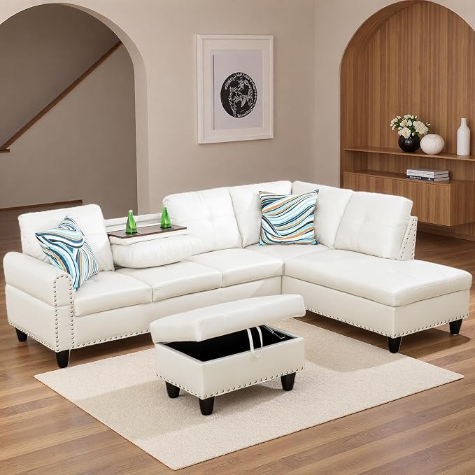 97.5" L Shaped Couch Set, Modular Sectional Couches - Image 5