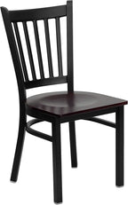 Flash Furniture HERCULES Series Black Vertical Back Metal Restaurant Chair by FlashFurniture