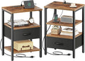 SUPERJARE Nightstand Set of 2, Bed Side Tables by SUPERJARE