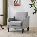 VINGLI Accent Chairs Set of 2 Gray Living Room Chairs Reading Chair - Image 8