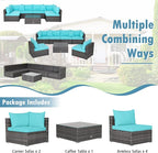 Tangkula 7 Pieces Wicker Patio Furniture Set, All-Weather Outdoor Rattan - Image 5