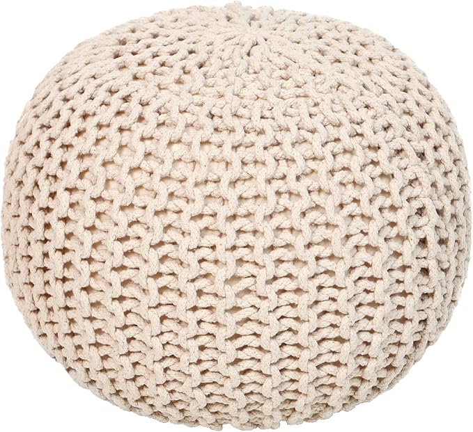 REDEARTH · Round Pouf Ottoman by REDEARTH