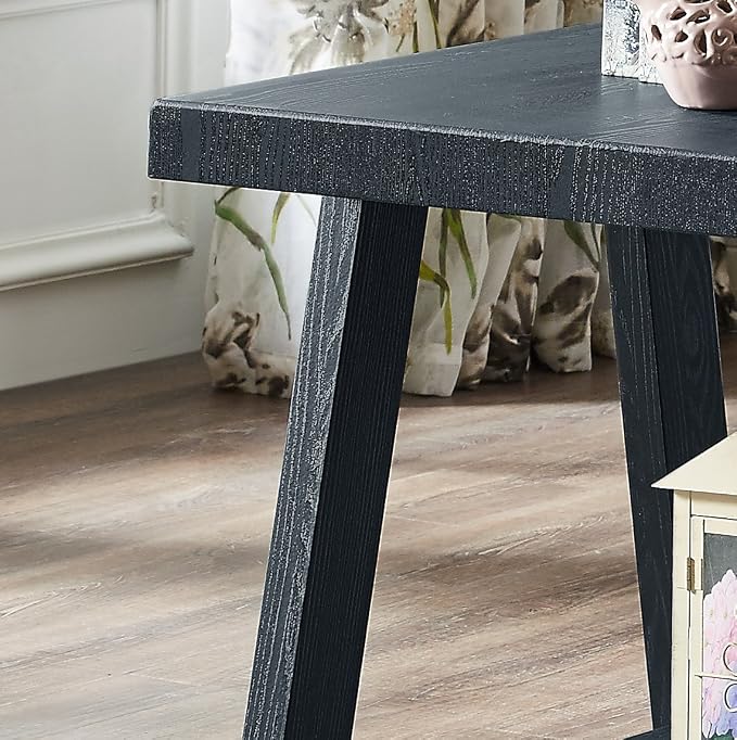 Roundhill Furniture Athens Contemporary 3-Piece Wood Shelf Coffee Table Set - Image 7