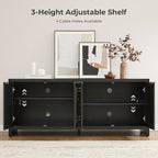 SICOTAS TV Stand for Living Room Boho Entertainment Center for Bedroom - Image 4