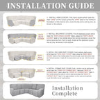 100% Waterproof Sectional Recliner Couch Covers - Image 7