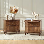 HULALA HOME Solid Wood Storage End Tables by HULALAHOME