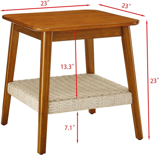 Mid-Century Modern Boho Side Table - Image 3