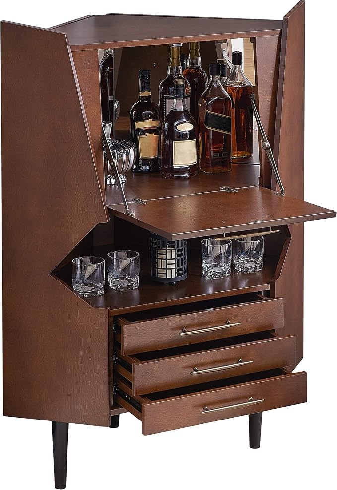 SEI FURNITURE Larson Corner Storage Bar Cabinet - Image 13