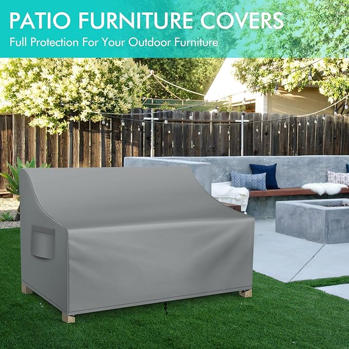 WLEAFJ Patio Sofa Cover Waterproof, 3-Seater Outdoor Sofa, Heavy Duty Deep - Image 5