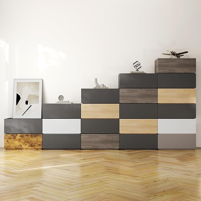 Svimi Modular Stackable Drawers, Modern Nightstand Modular Storage Bins - Image 5