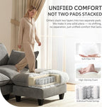 Ihanherry 139" U-Shaped Modular Sectional Couch, Oversized Cloud Sofa - Image 4