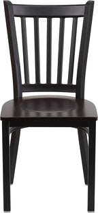 Flash Furniture HERCULES Series Black Vertical Back Metal Restaurant Chair - Image 7