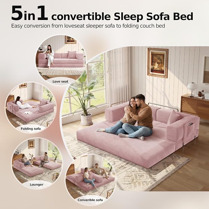 MoonSpeak 78.8''Sleeper Couch Bed - Image 7