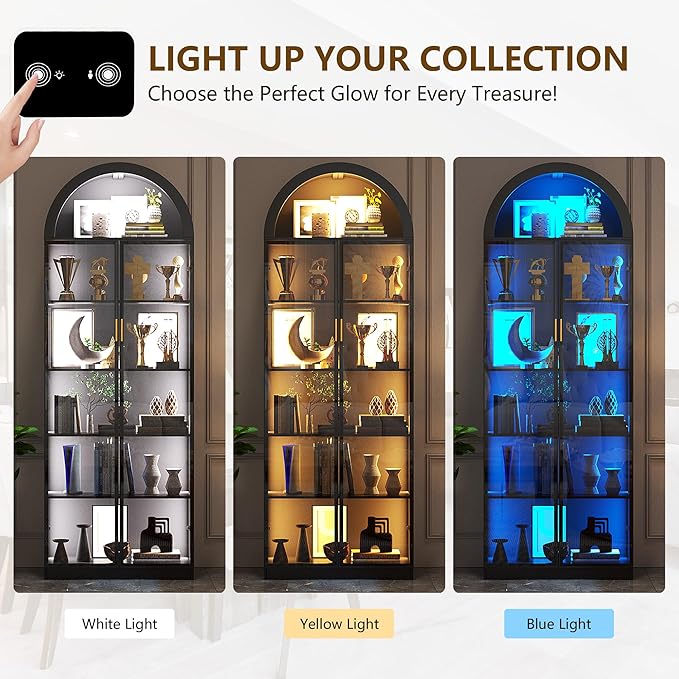 FREDEES Arched Display Cabinet - Image 4