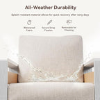 Aoxun Aluminum Patio Furniture Set, 5 Seats Luxury Metal Patio Conversation Sets - Image 6