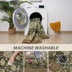 Area Rugs for Living Room, 4x6 Washable Rugs for Bedroom, Non-Slip Retro Floral - Image 4