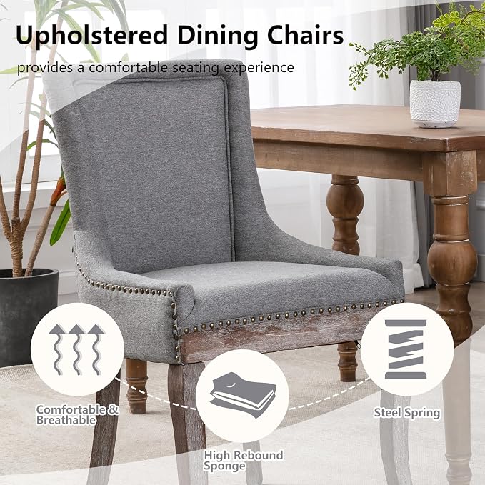 Modern Dining Chairs Set of 4, High Back Dining Chairs Side Chairs - Image 4
