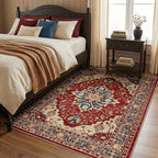 RELEANY Area Rugs 5'x7' Washable Non-Slip, Floral Vintage Distress Print - Image 2