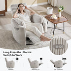 Power Recliner, Nursery Swivel Glider Rocking Chair - Image 4