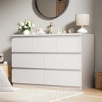 Jocoevol Modern White 7 Drawer Dresser by JOCOEVOL