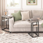 HOOBRO Foldable End Table, C Shaped Side Table - Image 2
