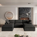 Cloud Modular Sectional Sofa Couch, 120.45" U Shaped Convertible Couches by SofaFurniture
