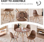 5-Piece Round Dining Table Set, Small 35.5" Kitchen Table Chairs Set of 4 Space - Image 7