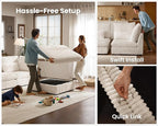 115" Oversized Corduroy Couch Modular Sectional Sofa, Washable Cloud Couch - Image 7