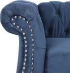 RARZOE 3 Pieces of Living Room Furniture Sofa Sets, Modern Velvet Chesterfield - Image 4