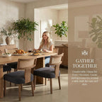 VESCASA Linen Upholstered Dining Chairs - Image 2