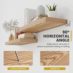 Acovy 55 Inch Floating Shelves, 9.3" Deep Floating Shelf Wall Mounted, Rustic - Image 6