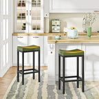 HOOBRO Bar Stools, Counter Height Stools, Saddle Barstools - Image 8