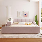 SOFTSEA Queen Upholstered Grounded Bed, Mother & Child Platform Bed - Image 3