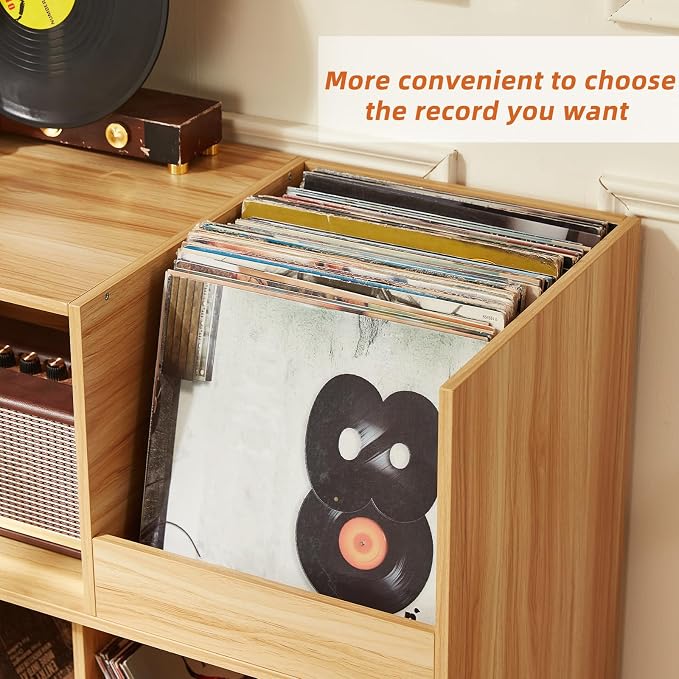 LELELINKY Large Record Player Stand, Turntable Stand - Image 7