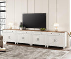 WAMAPT Buffet Cabinet with 8 Doors and 4 Drawers, Large Coffee Bar Table Wood - Image 5