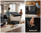 154" Oversized Corduroy Couch Modular Sectional Sofa, Washable Cloud Couch - Image 7
