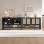 SICOTAS Rattan Sideboard Buffet Cabinet - Image 3