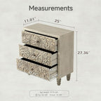 3 Drawer Farmhouse Dresser - Image 2