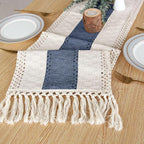 FEXIA Boho Blue Table Runner 72 Inches Long - Image 4