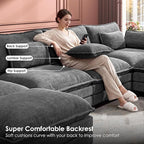 Marsail Modular Sectional Sofa 145.6" U-Shaped Modern Comfy Cloud Couch - Image 3