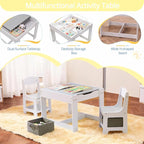 Pterying Wood Toddler Table and Chair Set - Image 2
