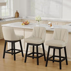 YaFiti Swivel Bar Stools Set of 3, 26 Inch Counter Height Bar Stools - Image 7