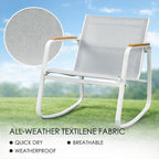 Kozyard 3-Piece Rocking Chair Set, Outdoor Rocking Textilene Bistro Set - Image 3