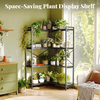 Huuger 4 Tier Bookshelf, L Shaped Corner Bookshelf - Image 7