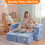 MeMoreCool Modular Kids Sofa, Glow in The Dark Space Kids Play Couch Sofa - Image 7