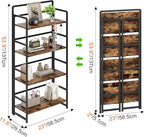 No Assembly Folding Bookshelf, 4 Tiers Collapsible Book Shelf - Image 3