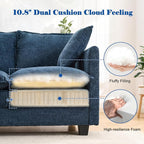 Loveseat Sofa Cloud Sofa Couch 50'', Modern Loveseats 2 Seat Couch 27" Deep Seat - Image 4